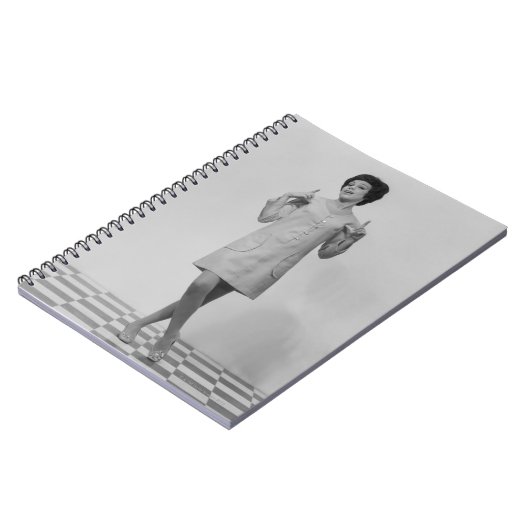 Frauen-Gestikulieren Notizblock (Linke Seite)