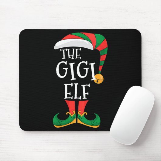 Frauen Gigi Elf Weihnachten passende Pyjamas Grupp Mousepad (Mit Mouse)