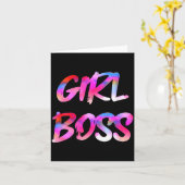 Frauen Girl Boss V-Ausschnitt  Karte (Gelbe Blume)