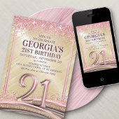 Frauen Glam 21. Geburtstag Einladung