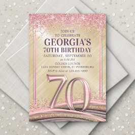 Frauen Glam 70. Geburtstag Einladung