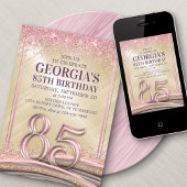 Frauen Glam 85. Geburtstag Einladung