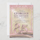 Frauen Glam 85. Geburtstag Einladung (Vorderseite)