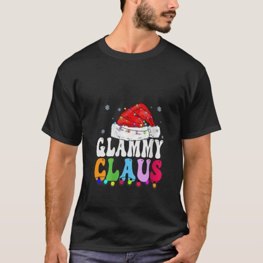 Frauen Glammy Claus Funny Xmas Familie Matching Gr T-Shirt (Vorderseite)