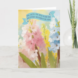 Frauen Glaubensbibel, Hyazinthe-Blume, Muttertag Feiertagskarte