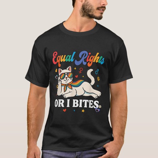 Frauen gleiche Rechte oder I Bites Pride Monat Ver T-Shirt (Vorderseite)