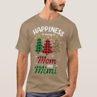 Frauen Glück ist eine Mama und Mimi Leopard C T-Shirt