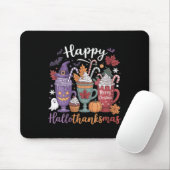 Frauen glücklich Hallothanksmas Kaffee Lover Hallo Mousepad (Mit Mouse)