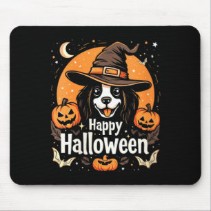 Frauen Glückliches Halloween Hund Mousepad
