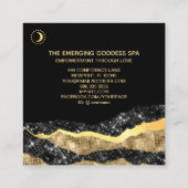 *~* Frauen Goddess Moon Rainbow Pastel Glitzer  Quadratische Visitenkarte (Rückseite)