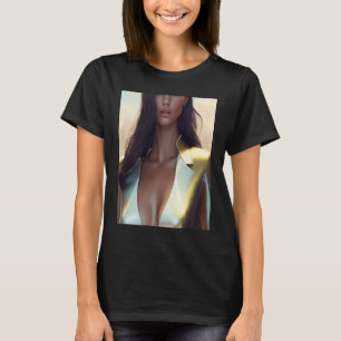 Frauen Gold Kleid Top Blouse Look Inspo Soft Hair