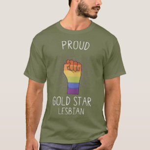 Frauen Goldstar Lesbian I Lesbian Zitat für T-Shirt