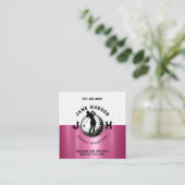 Frauen Golfer Monogram Design Quadratische Visitenkarte (Stehend Vorderseite)