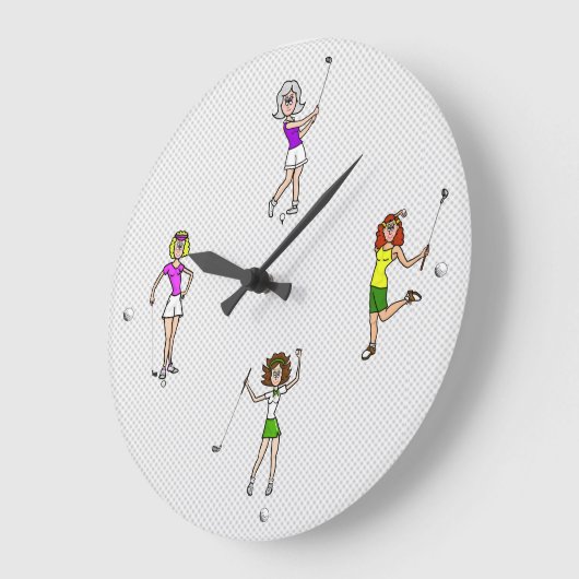 Frauen Golfers Spaß an der Wand Große Wanduhr (Winkel)