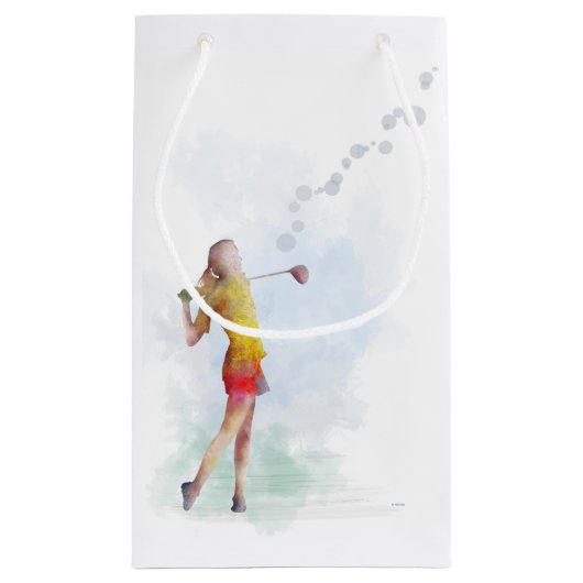 FRAUEN-GOLFSPIELER KLEINE GESCHENKTÜTE (Rückseite)
