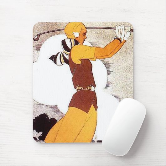 Frauen-Golfspieler Mousepad (Mit Mouse)