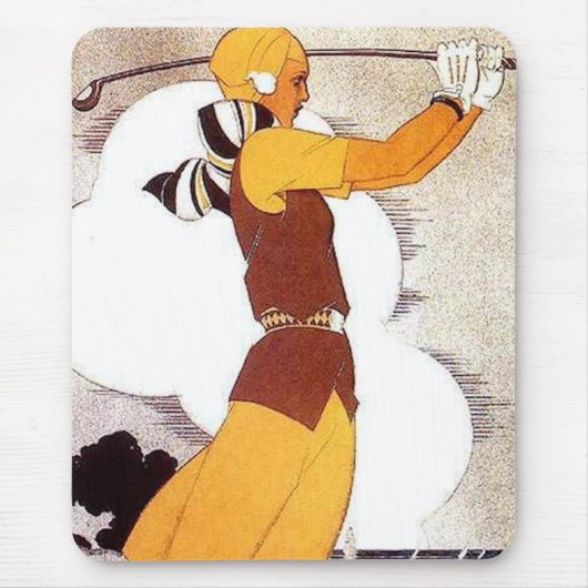 Frauen-Golfspieler Mousepad (Vorne)