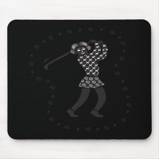 Frauen-Golfspieler Mousepad (Vorne)