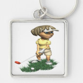 Frauen-Golfspieler Schlüsselanhänger (Vorne)