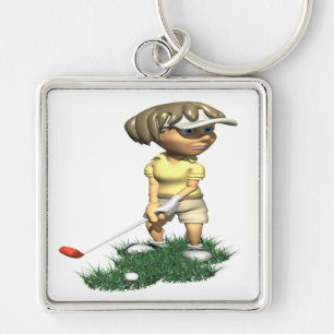 Frauen-Golfspieler Schlüsselanhänger
