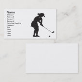 Frauen-Golfspieler Visitenkarte (Vorne/Hinten)