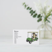 Frauen-Golfspieler-Wagen Visitenkarte (Stehend Vorderseite)