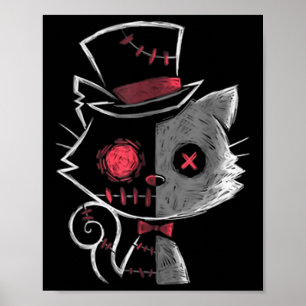 Frauen Goth Summer Graphic Harajuku Gothic Creepy Poster