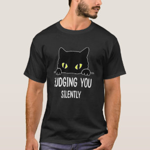 Frauen Grafik Katze beurteilt dich schweigend Katz T-Shirt