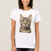Frauen Grafisches Cat Tee Shirt (Vorderseite)
