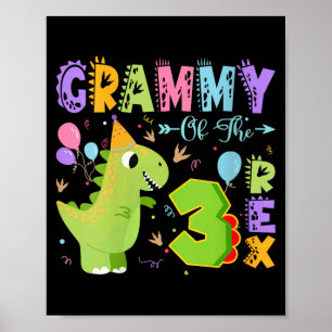 Frauen Grammy zum 3. Geburtstag T-Rex 3. Poster