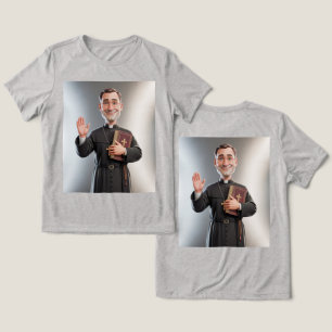Frauen Grauer Priester Tri-Blend Shirt