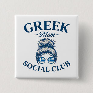 Frauen Griechische Mama Sozialklub Trendy Griechis Button