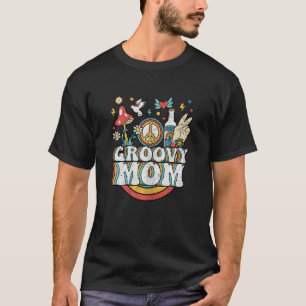 Frauen Groovy Mama Vintag Ästhetische 70 s Retro A T-Shirt