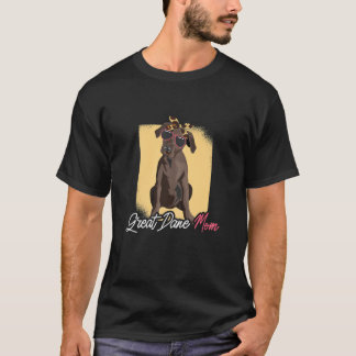 Frauen große, düstere Mama für einen Hund Mama T-Shirt