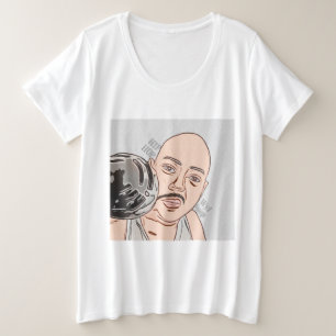 Frauen Große Größen Basic T-Shirt