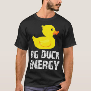 Frauen Großente Energie Gelber Gummi Duck Design V T-Shirt