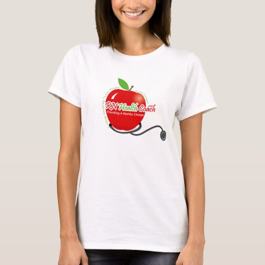 Frauen großes rotes Logo T-Shirt (Vorderseite)