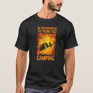 Frauen Gruseliger Spuk Halloween Mein Besen Brach T-Shirt