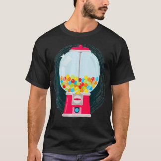 Frauen Gumball Machine Candy Dispenser Süßigkeiten T-Shirt