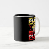 Frauen Gute Mädchen spielen mit Puppen böse Mädche Zweifarbige Tasse (VorderseiteRechts)