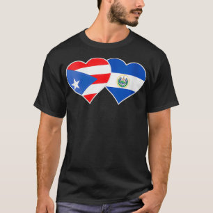 Frauen Halb Puerto Rico Halbe Salvadorianische Fla T-Shirt