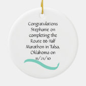 Frauen Halbmarathon Runner Ornament Aquamarin (Hinten)