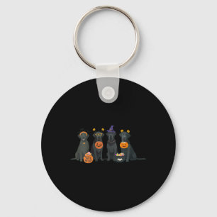Frauen Halloween Black Lab Herbst Labrador Retriev Schlüsselanhänger