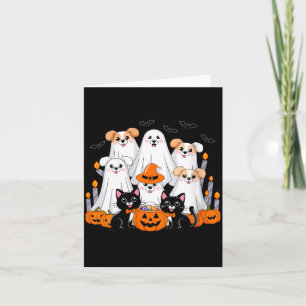 Frauen Halloween-Hund als Geist verkleidet Hallowe Karte