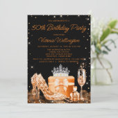 Frauen Halloween-Party Einladung (Stehend Vorderseite)