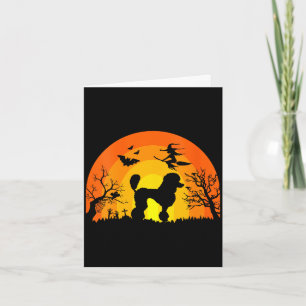 Frauen Halloween Pudel Karte