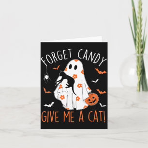 Frauen Halloween Schwarze Katze Vergiss Süßigkeite Karte