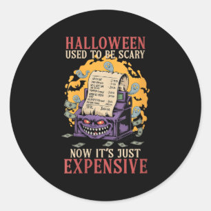 Frauen Halloween war ja jetzt seine einzige Ausgab Runder Aufkleber