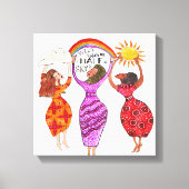 Frauen halten halb Luft Leinwanddruck (Vorderseite)