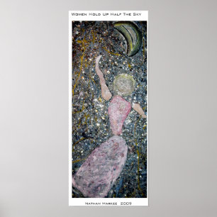 Frauen halten Hälfte des Himmel-Nathan Markee Poster